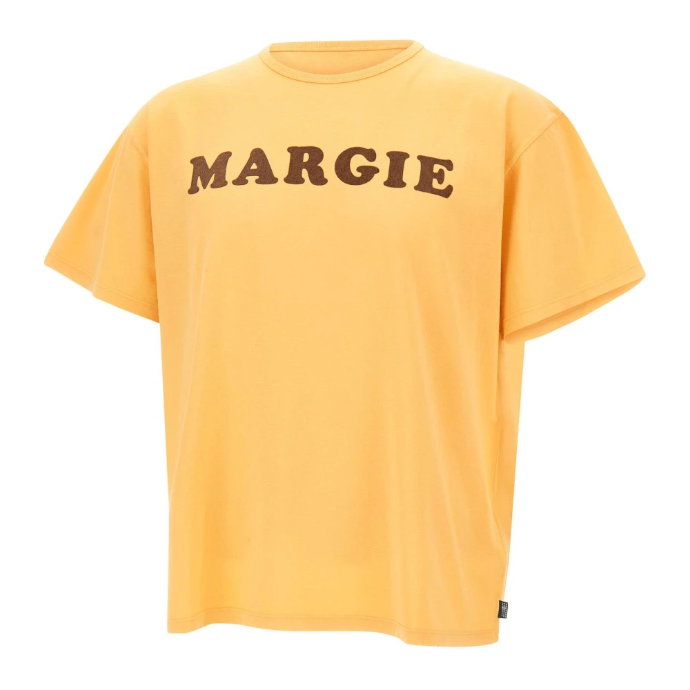 Mm6 Maison Margiela Men's Orange T-Shirts, M, Vintage Jersey T-Shirt