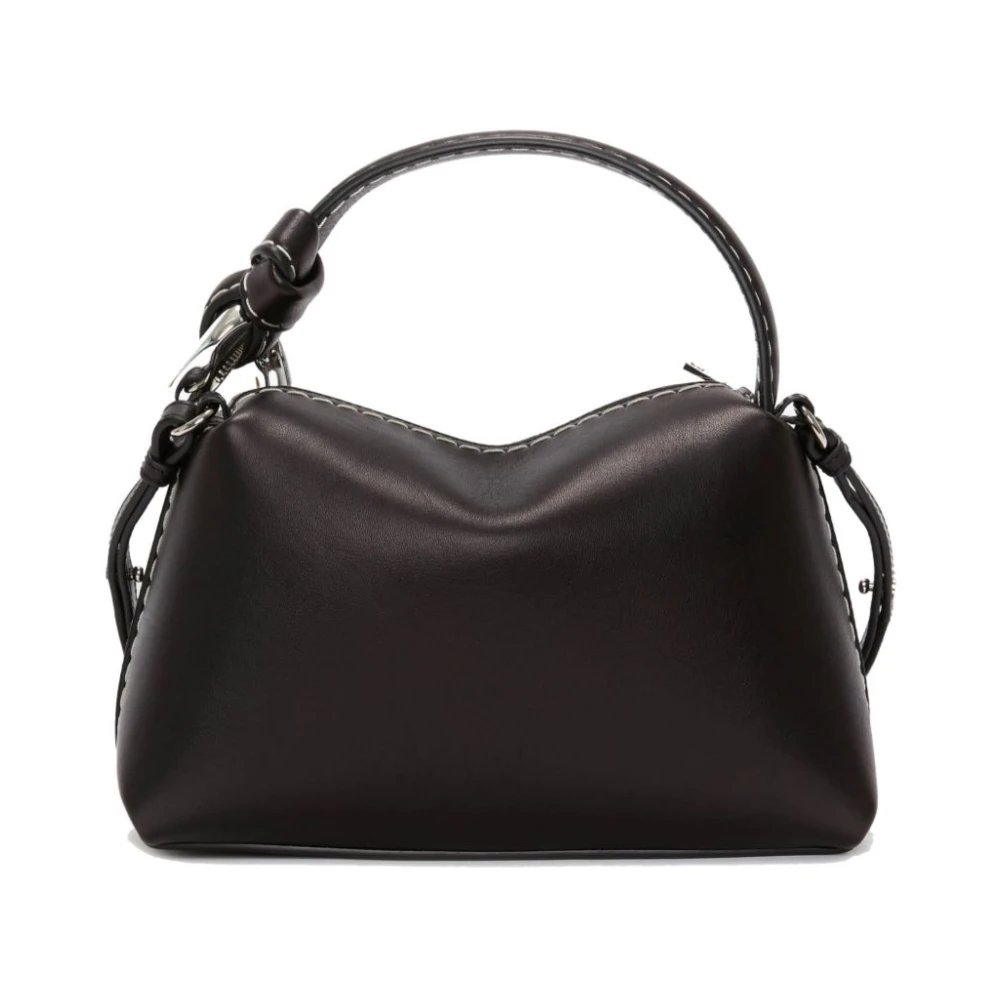 JW Anderson Zwarte leren schoudertas voor vrouwen Black Dames