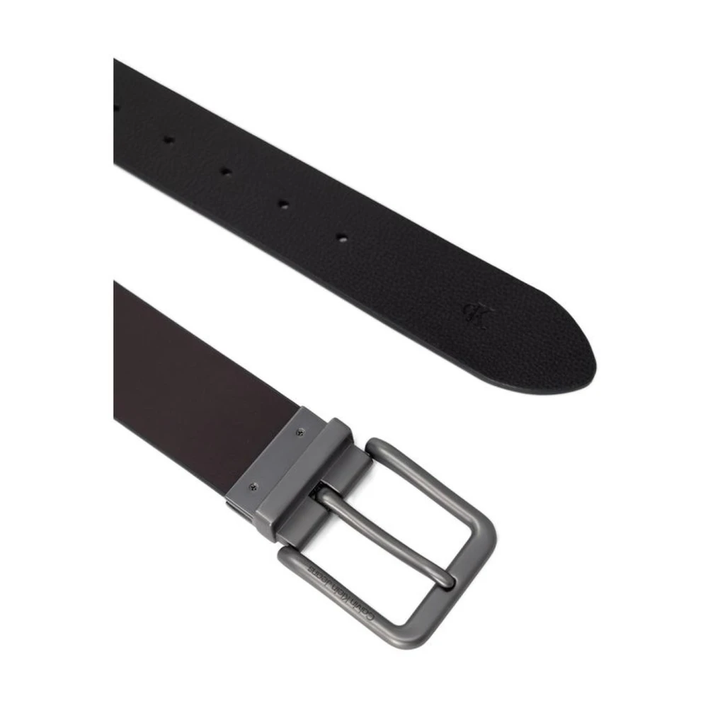 Calvin Klein Bruin Leren Riem Lente Zomer Collectie Brown Heren