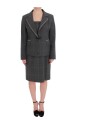 gray-checkered-cotton-blazer-dress-set-suit