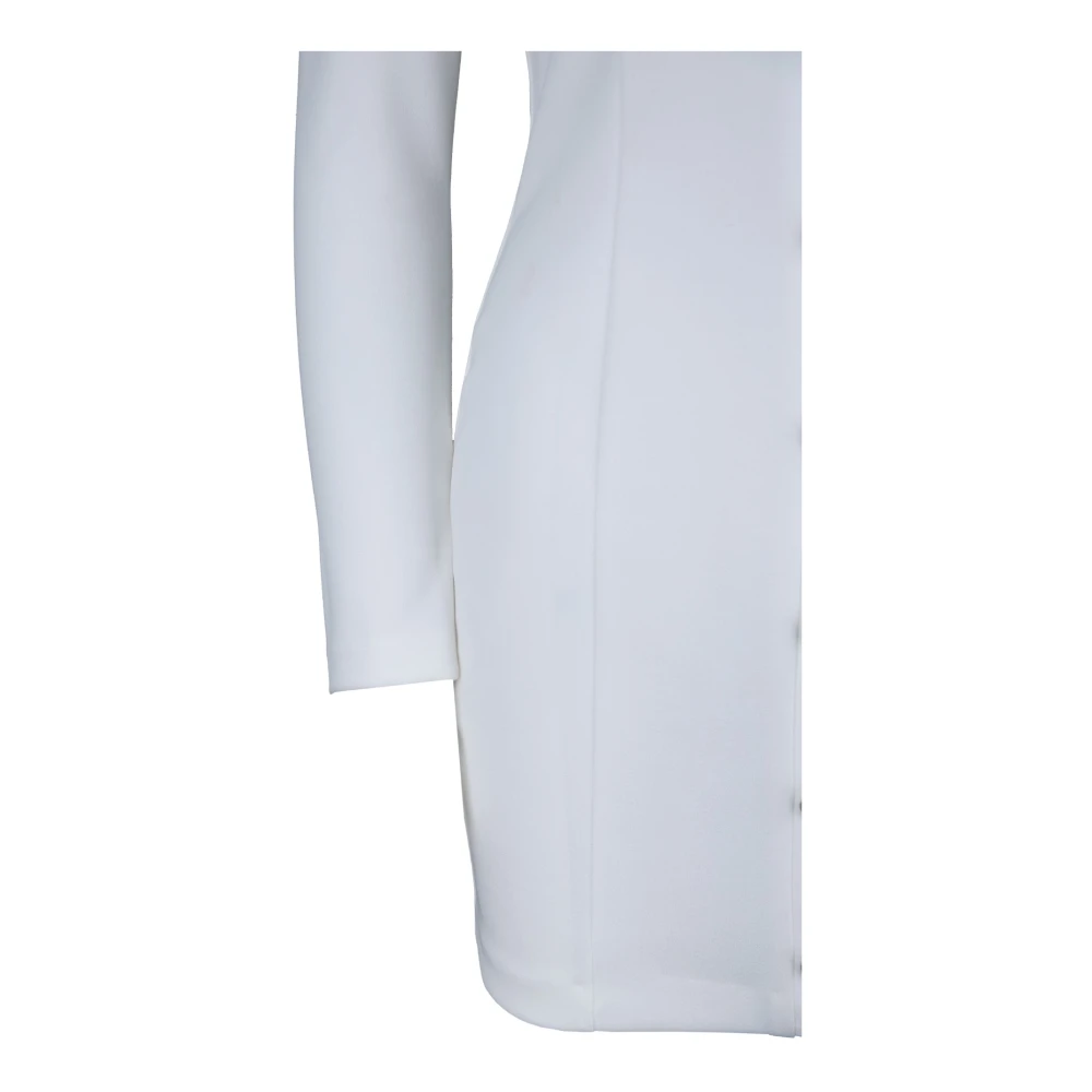 Aniye By Gouden Knoop Korte Jurk met Rits White Dames