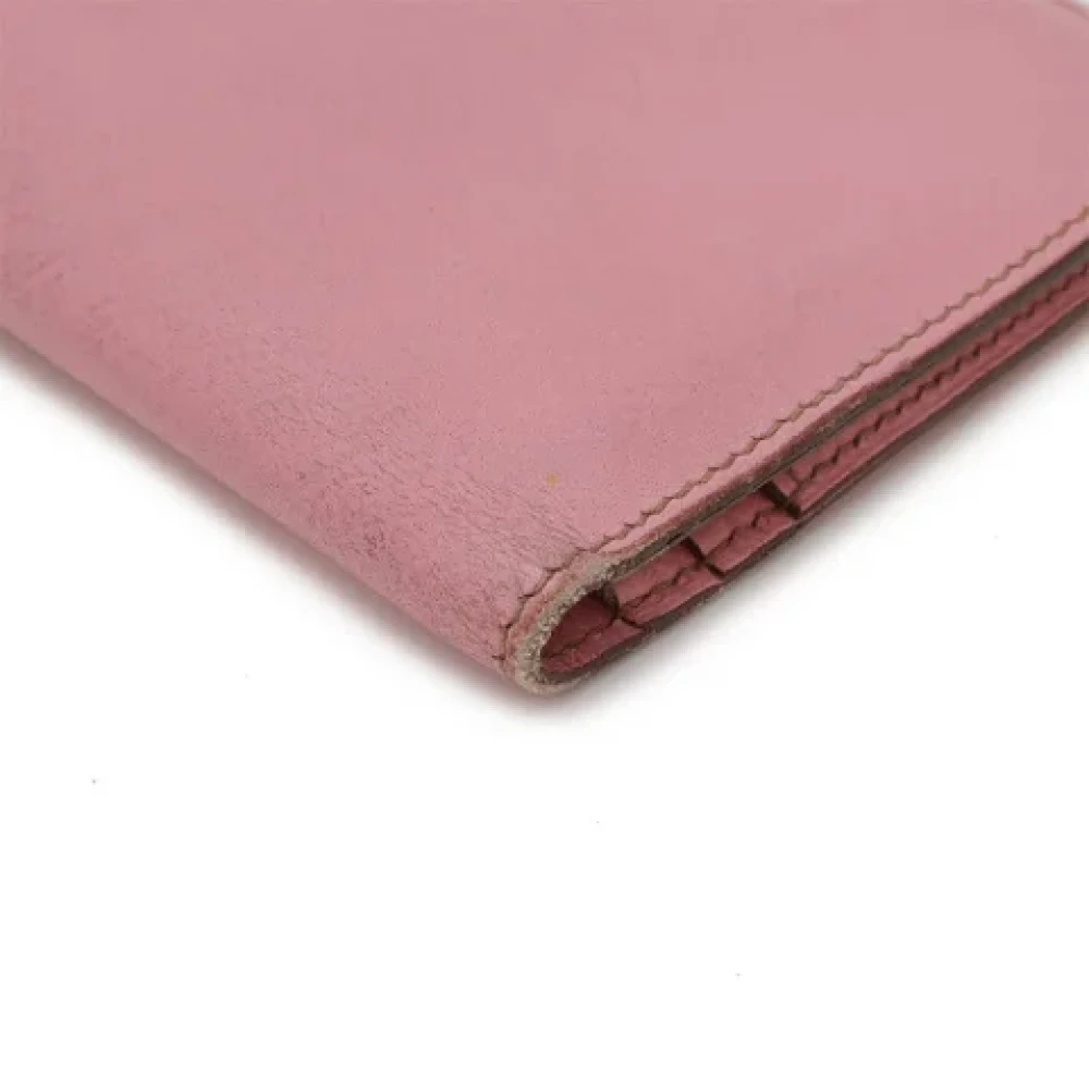Hermès Vintage Pre-owned Leather wallets Pink Dames