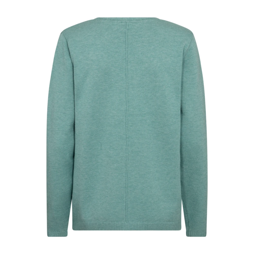 Freequent Turquoise V-hals Pullover Blue Dames