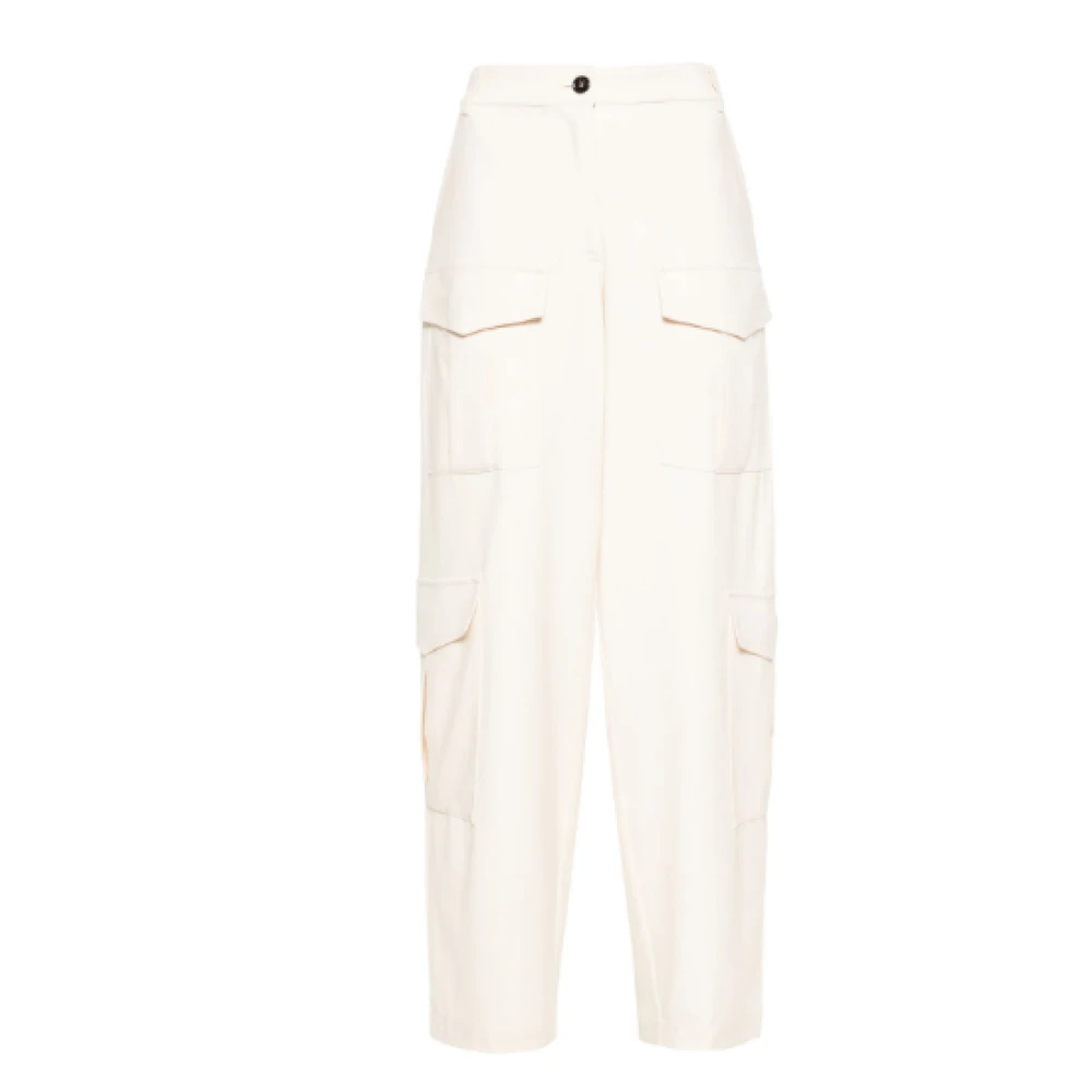 Pinko Tapered Trousers Beige Dames