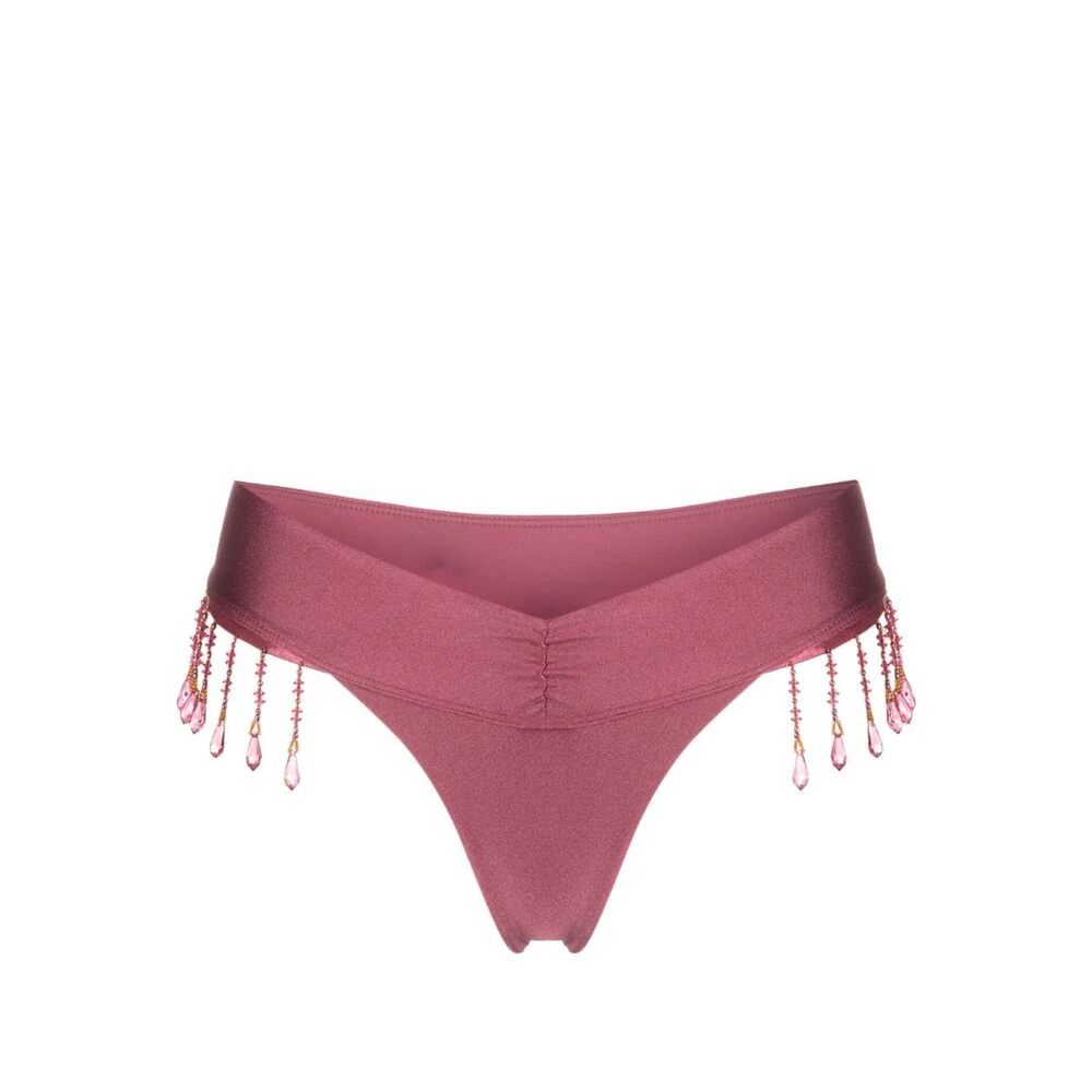 Bead-Embellished Fringe Bikini Bottoms | Frankies Bikinis | Bikini ...