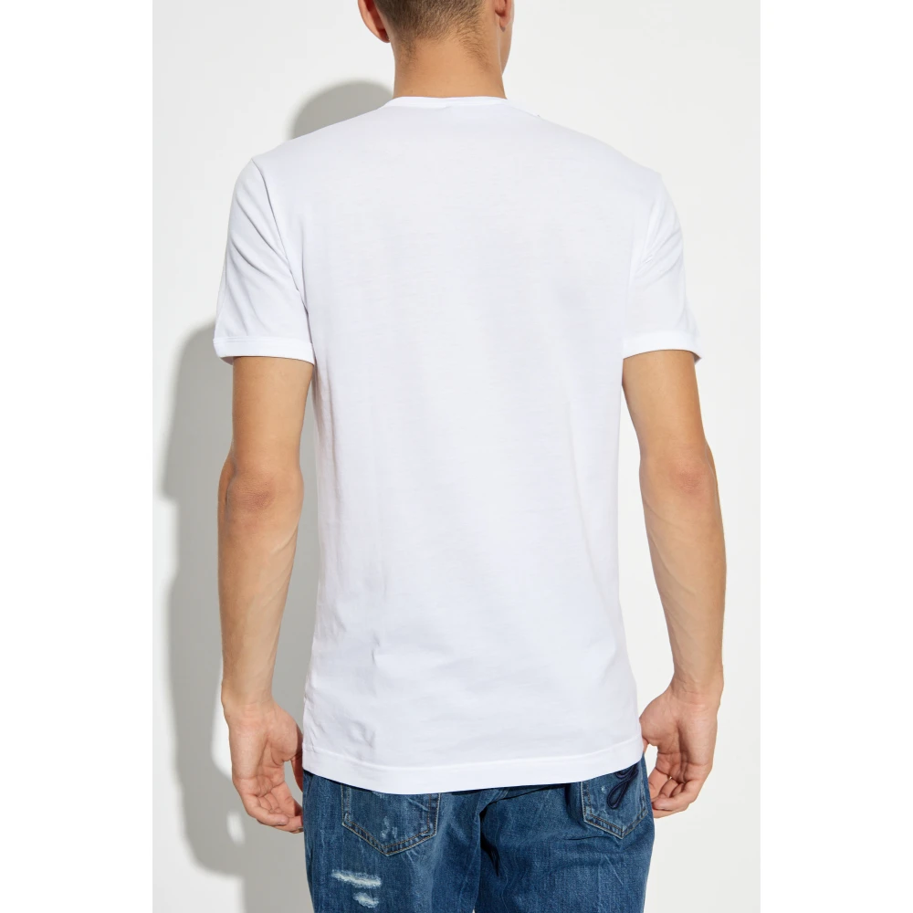 Dolce & Gabbana T-shirt met logo White Heren