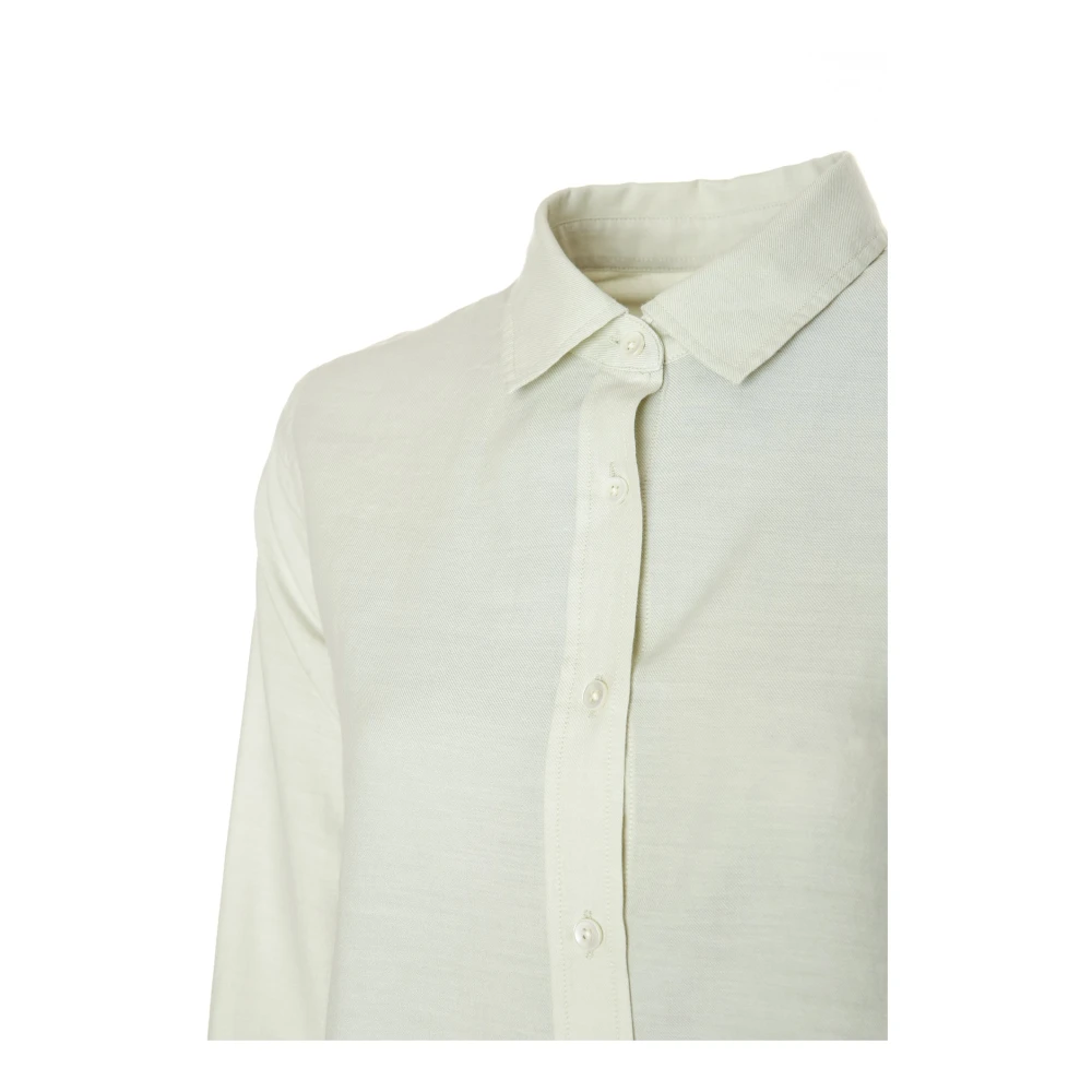 closed Klassieke Blouse met Knoopsluiting Green Dames