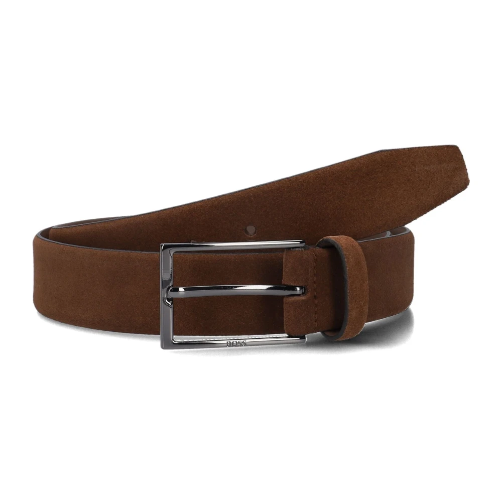 Boss Bruin Suède Riem Calindo Stijl Beige Heren