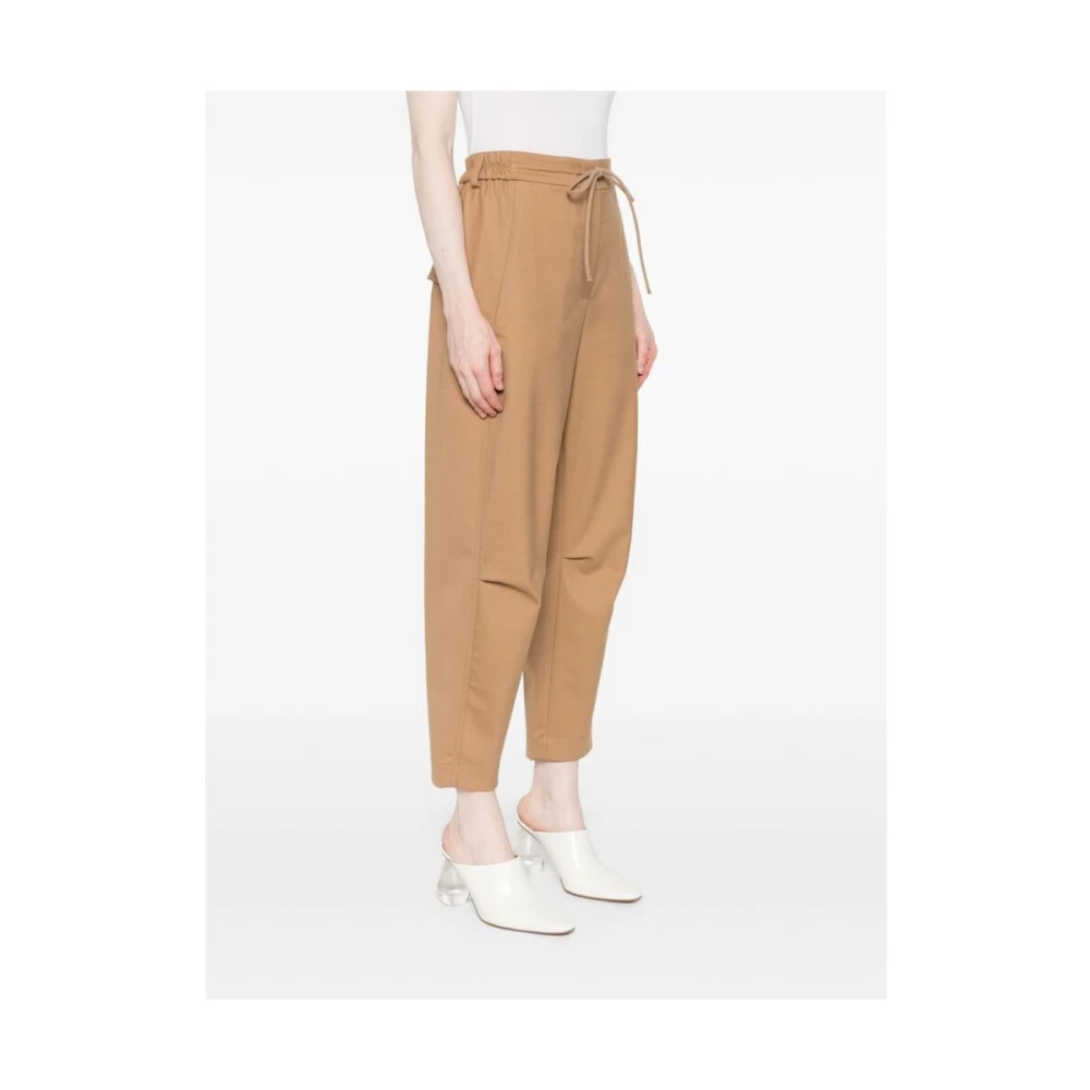 Tela Karamelbruine broek met taps toelopende pijpen Brown Dames