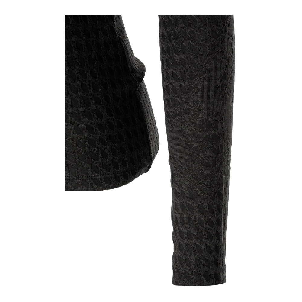 Daily Paper Jacquard Sweatjack met opstaande kraag Black Dames