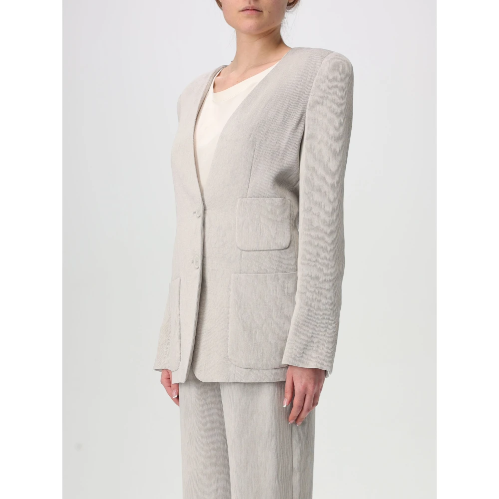 Emporio Armani Blazer Jas voor Stijlvolle Outfits Gray Dames
