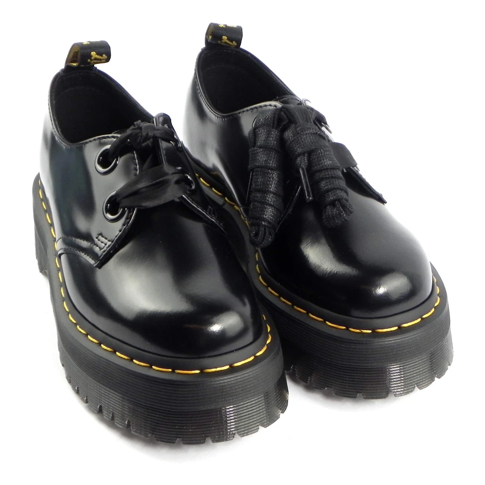 Dr. Martens Zwarte Platform Derby Schoenen Black Heren