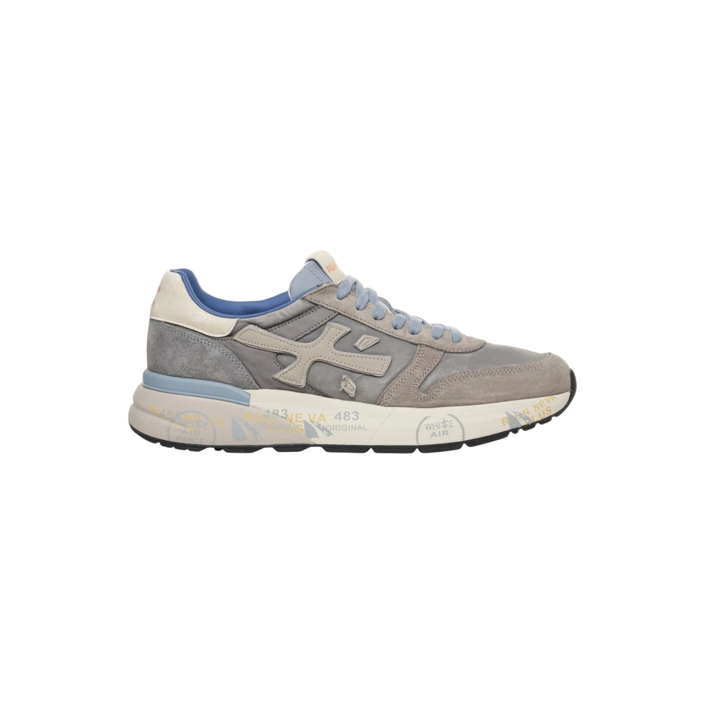 Premiata Men's Gray Sneakers, 8 Uk, Grey Trainers `Mick` Casual Shoes