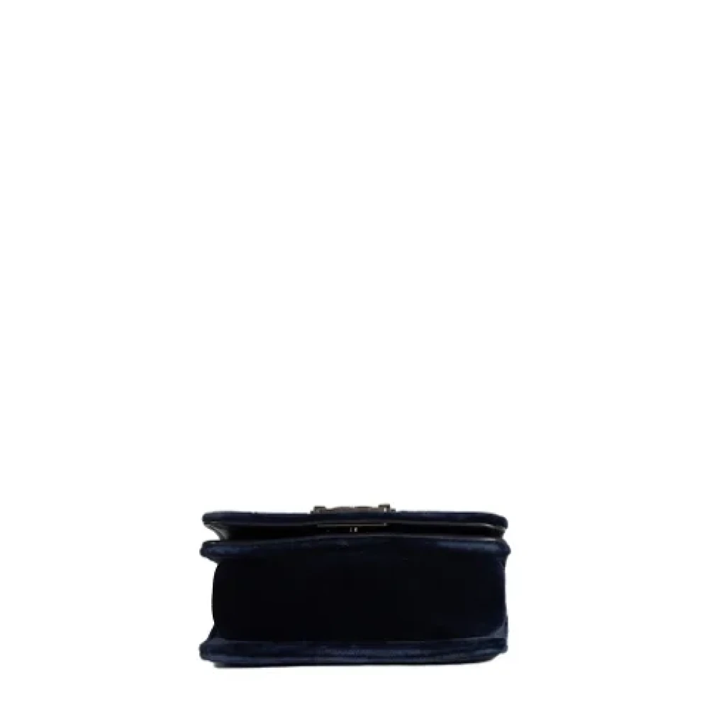 Chanel Vintage Pre-owned Velvet chanel-bags Blue Dames