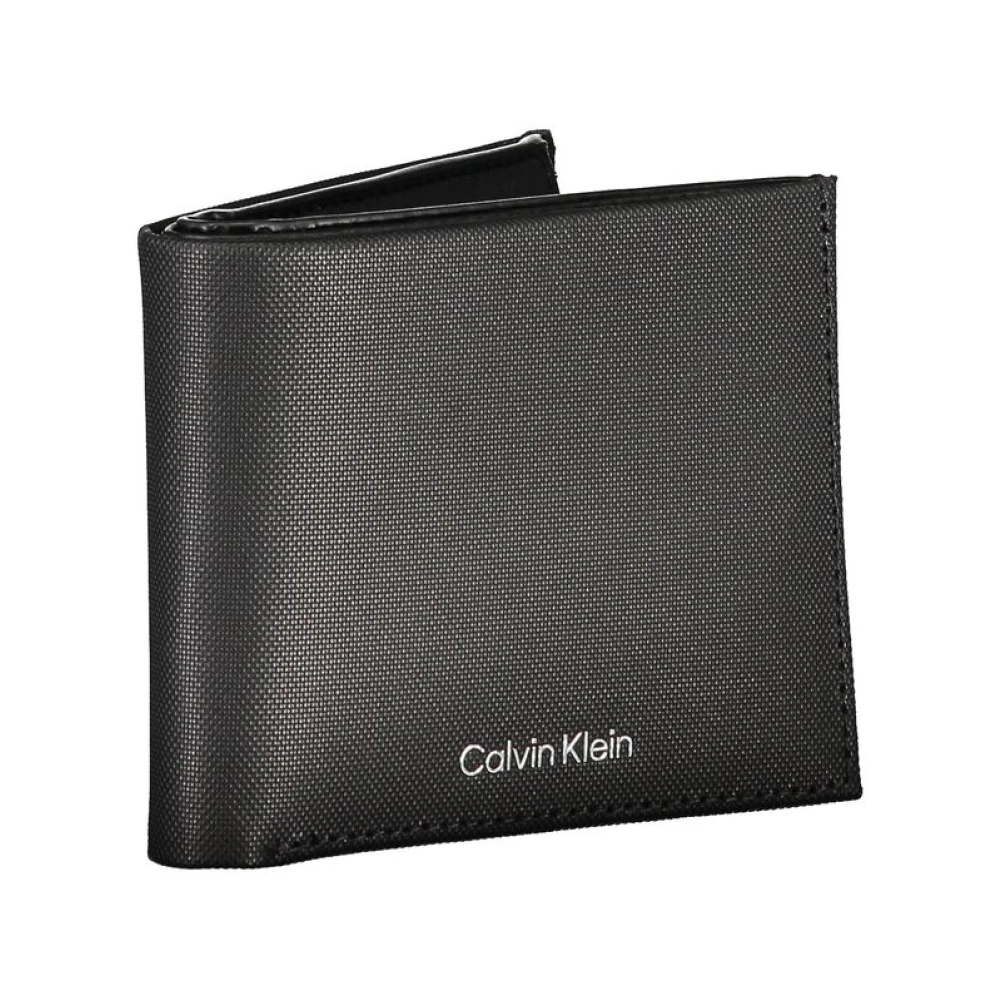 Calvin Klein Elegante Zwarte Leren RFID-Portemonnee Black Heren