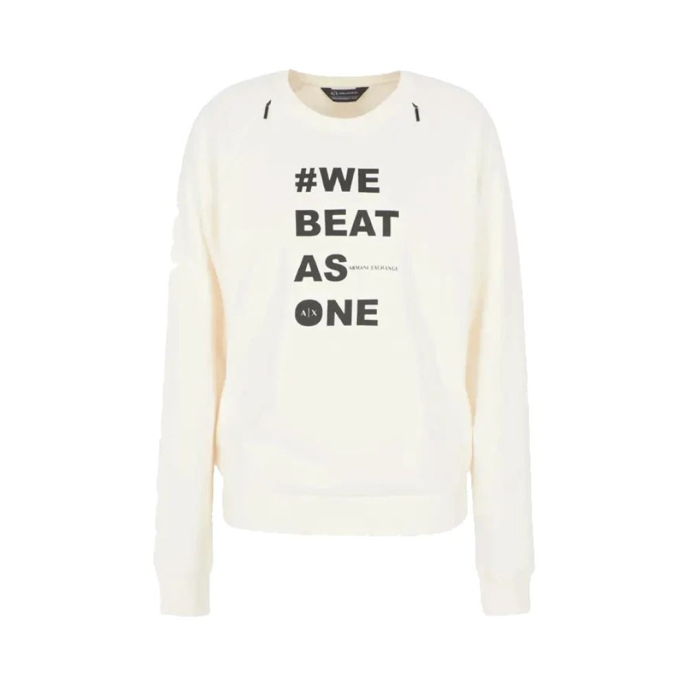Armani Exchange Damen Weiß Felpa