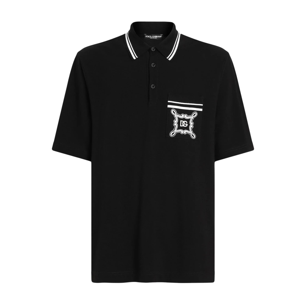 Dolce & Gabbana Casual Katoenen T-Shirt in Zwart Black Heren