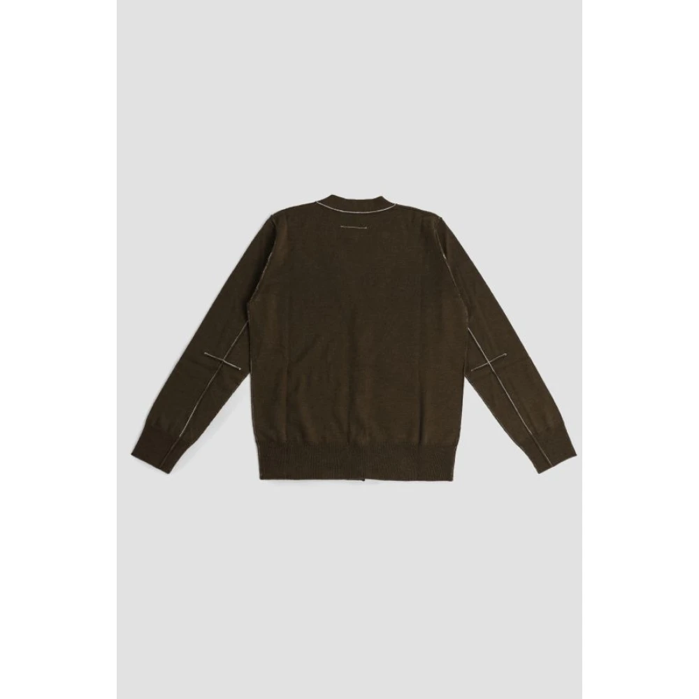 MM6 Maison Margiela Groen wollen vest militaire stijl Green Heren