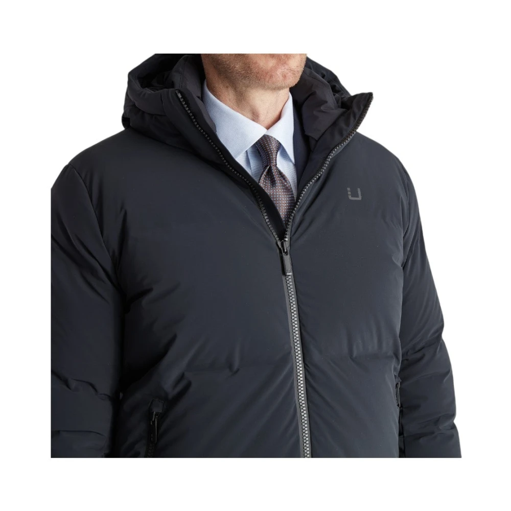 UBR Ultra Warme Zwarte Parka Jas Black Heren