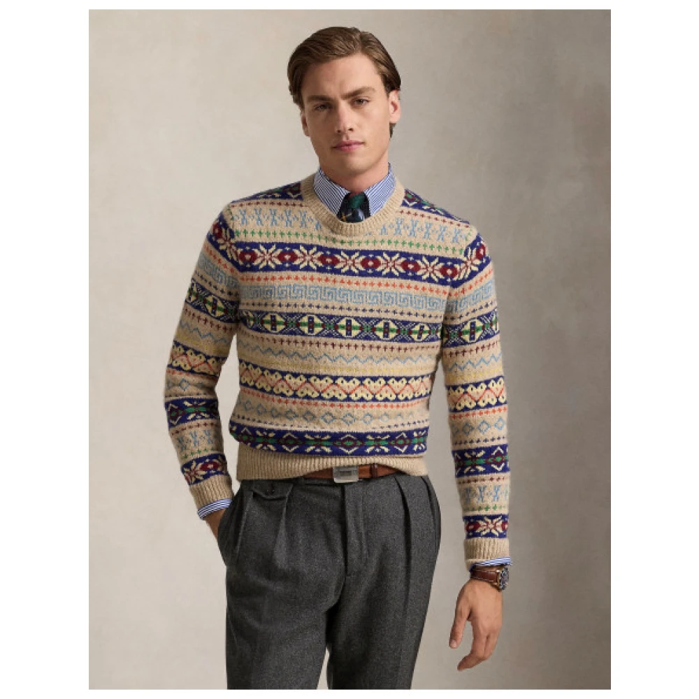 Polo Ralph Lauren Luxe Fair Isle wollen blend trui Multicolor Heren