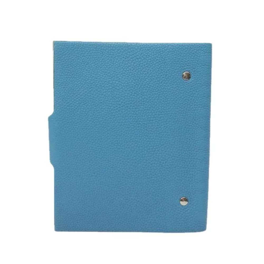 Hermès Vintage Pre-owned Leather home-office Blue Dames