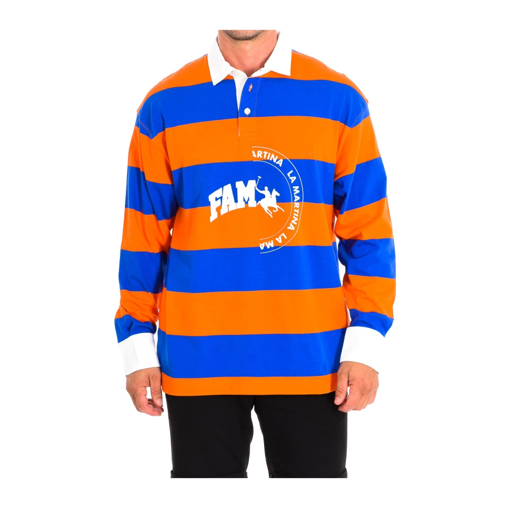 La Martina Men's Multicolor Polo Shirts, L, Long Sleeve Polo Shirt