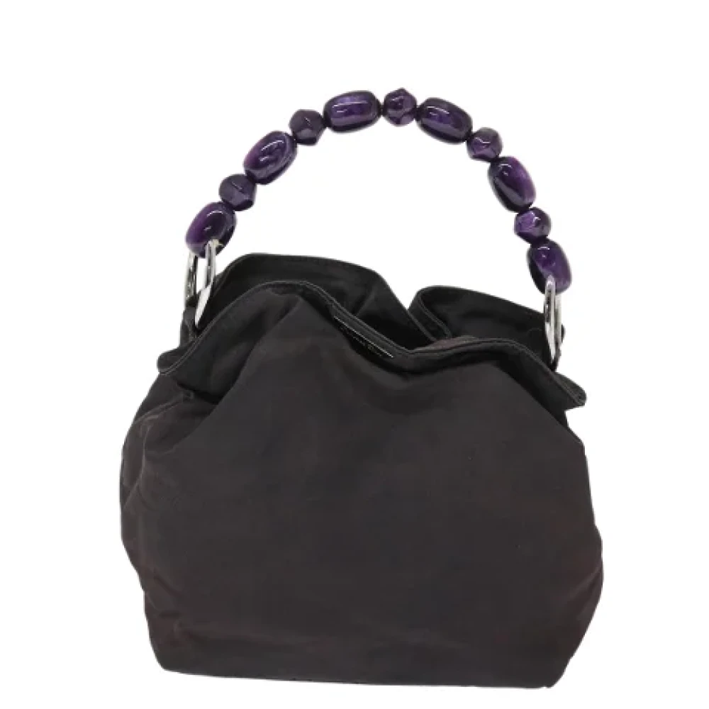 Dior Vintage Pre-owned Fabric handbags Purple Dames