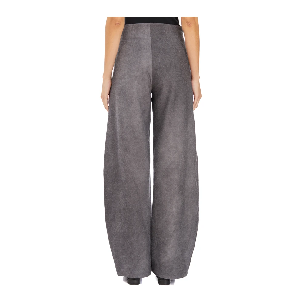 Cortana Hoge taille broek in Ruwen stijl Gray Dames