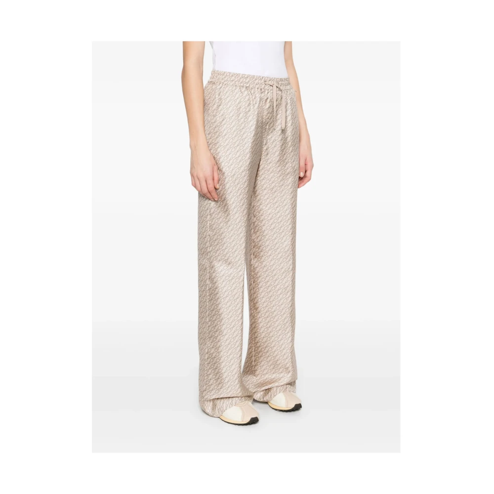 Herno Elastische Taille Koordbroek Beige Dames
