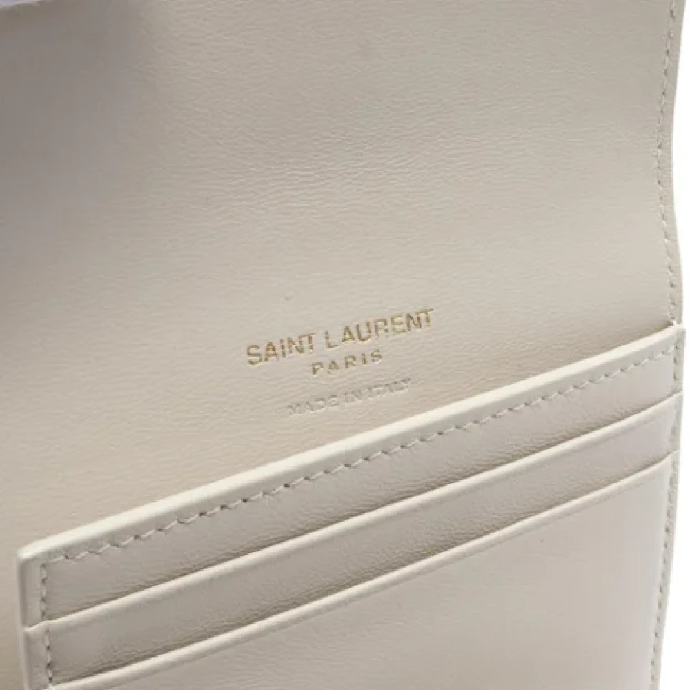 Saint Laurent Vintage Pre-owned Leather wallets White Dames