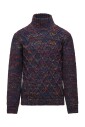pull-a-col-roule-en-fil-multicolore