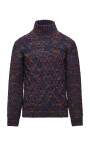pull-a-col-roule-en-fil-multicolore