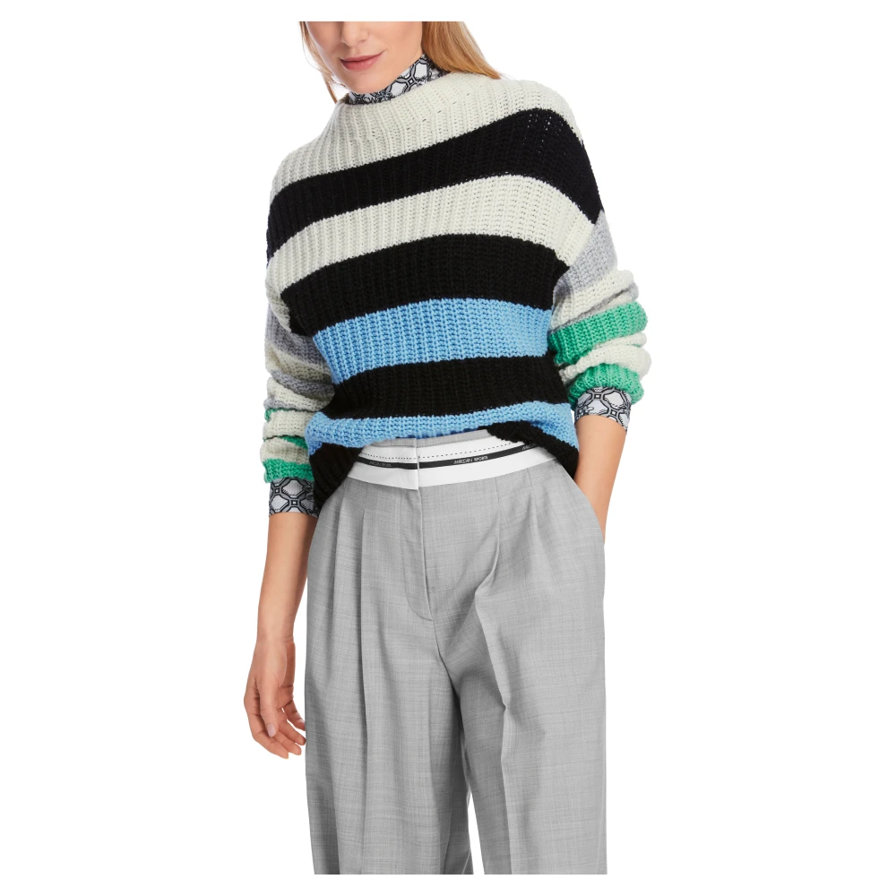 Marc Cain Luxe Gebreide Oversized Trui Multicolor Dames