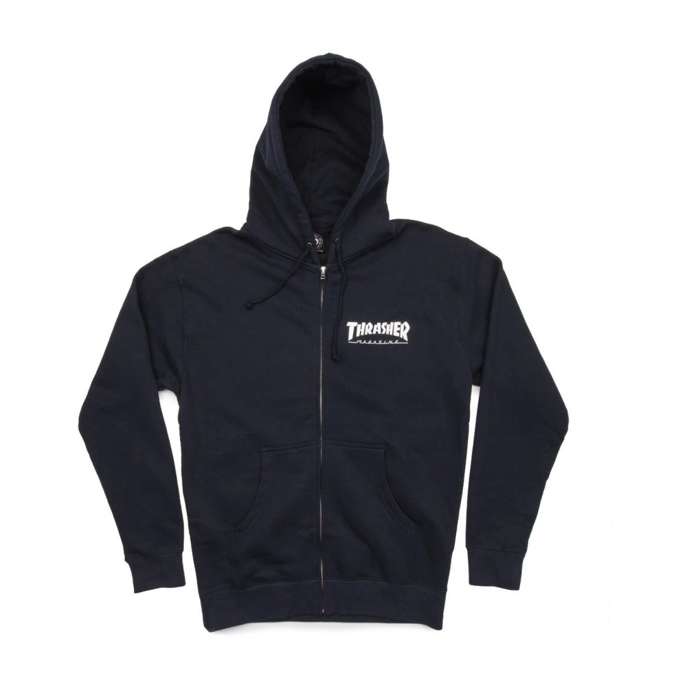 Thrasher Ritshoodie in Marineblauw Wit Blue Heren
