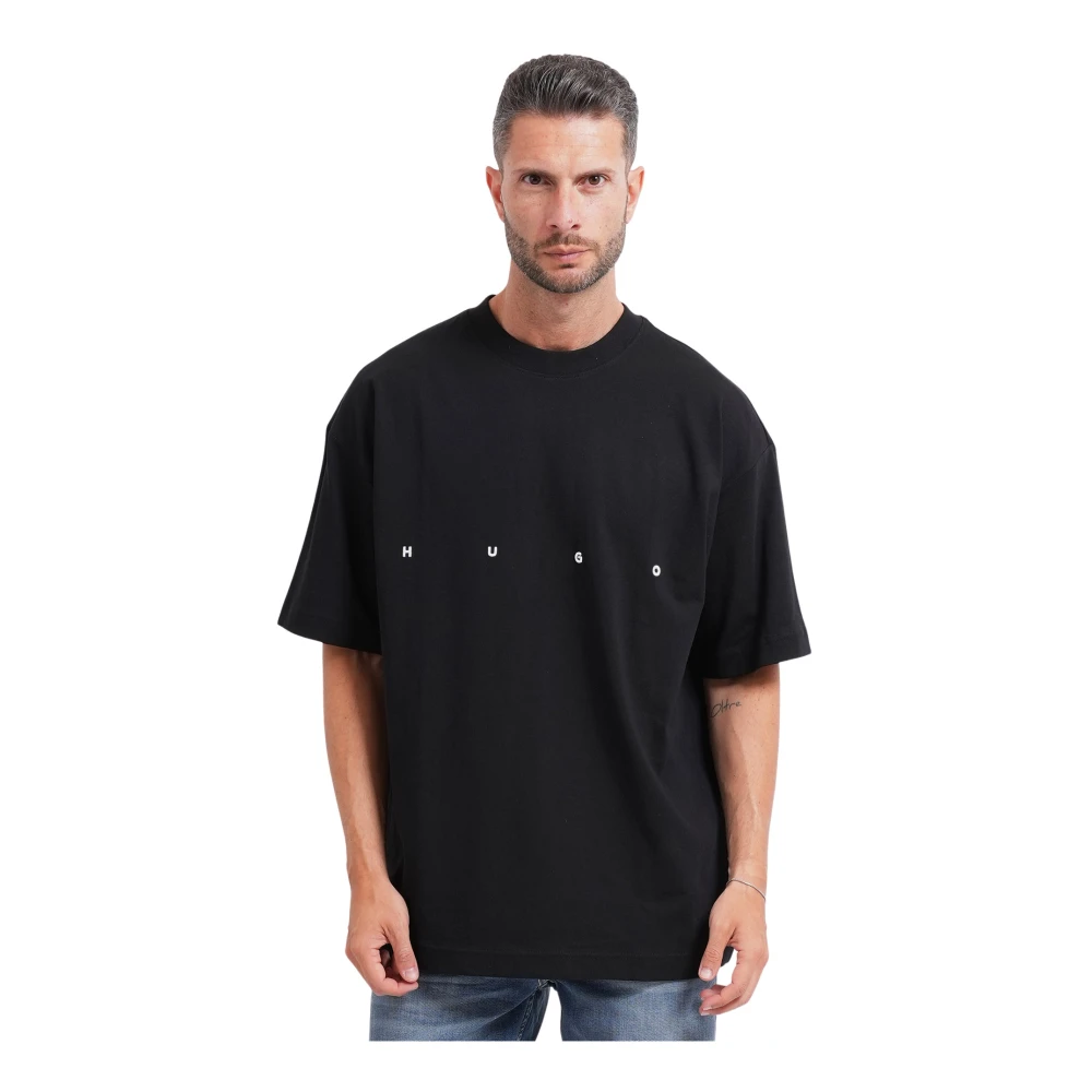 Hugo Herr Svart Toppar L, Bomull, T-Shirt
