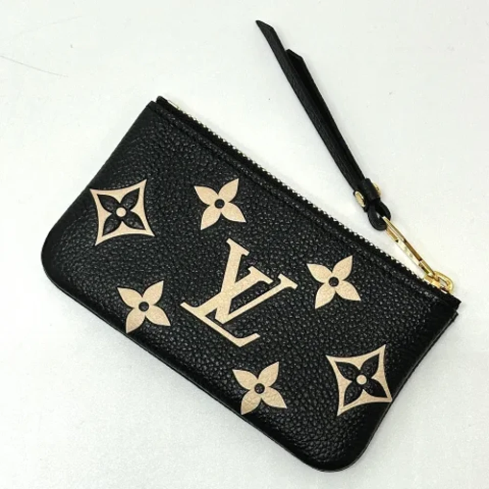 Louis Vuitton Vintage Pre-owned Leather wallets Black Dames