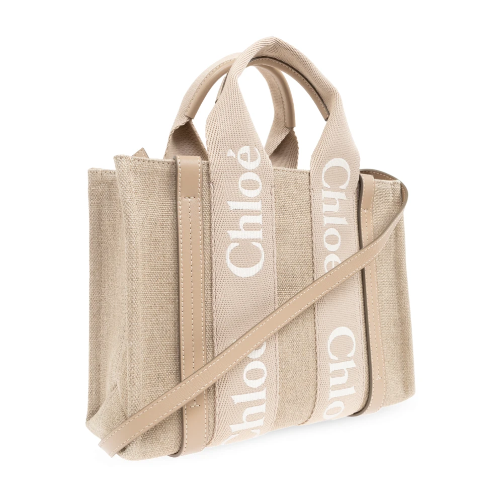 Chloé Tas Woody Klein Beige Dames