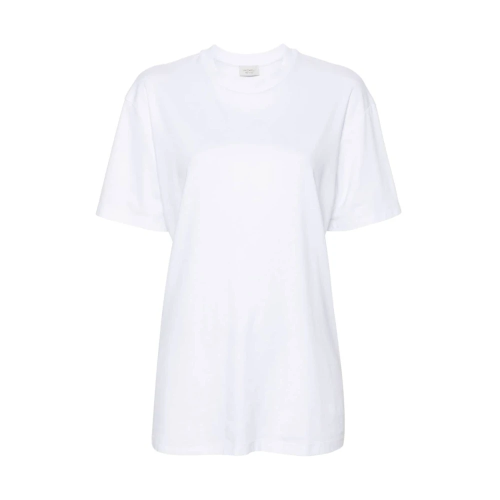 Mazzarelli Witte Jersey Crew Neck T-shirt White Dames