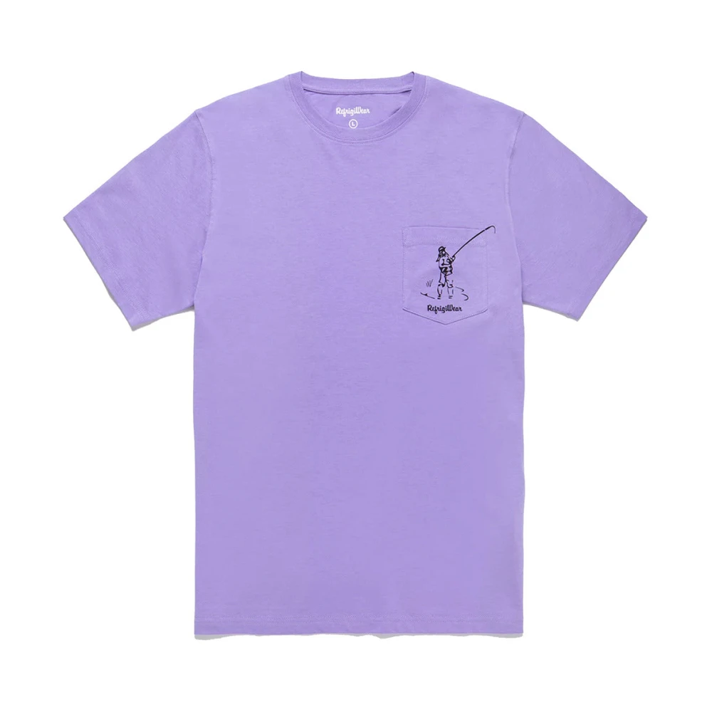 RefrigiWear Katoenen T-shirt met Contrast Logo Purple Heren