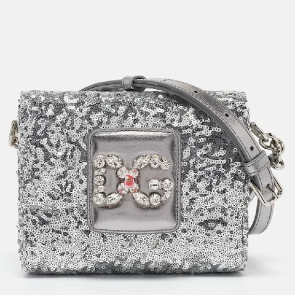 Dolce & Gabbana Pre-owned Leather crossbody-bags Gray Dames