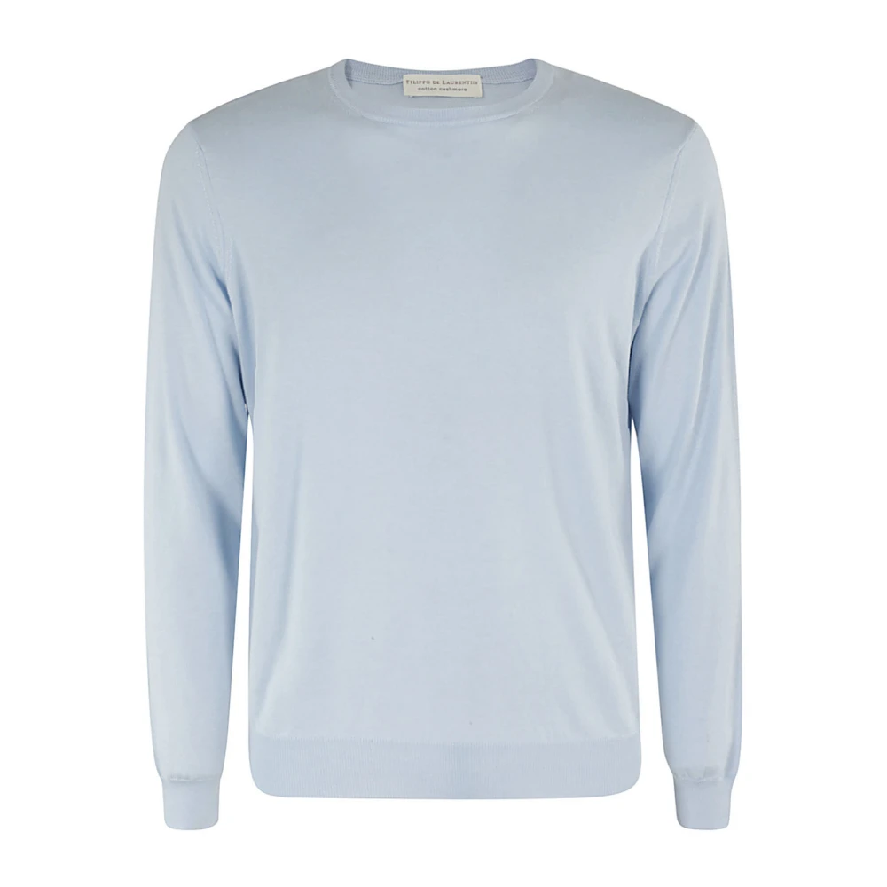 Filippo De Laurentiis Round-neck Knitwear Blue Heren