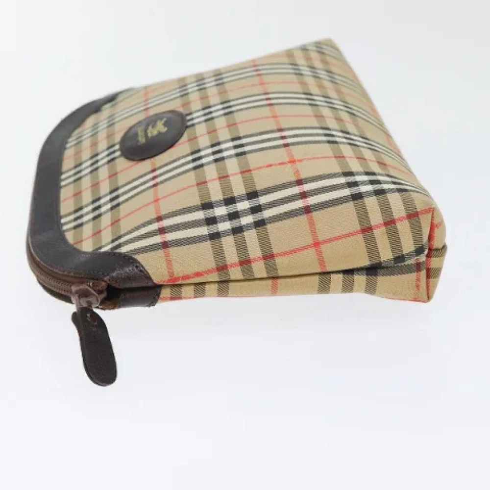 Burberry Vintage Pre-owned Canvas pouches Beige Dames
