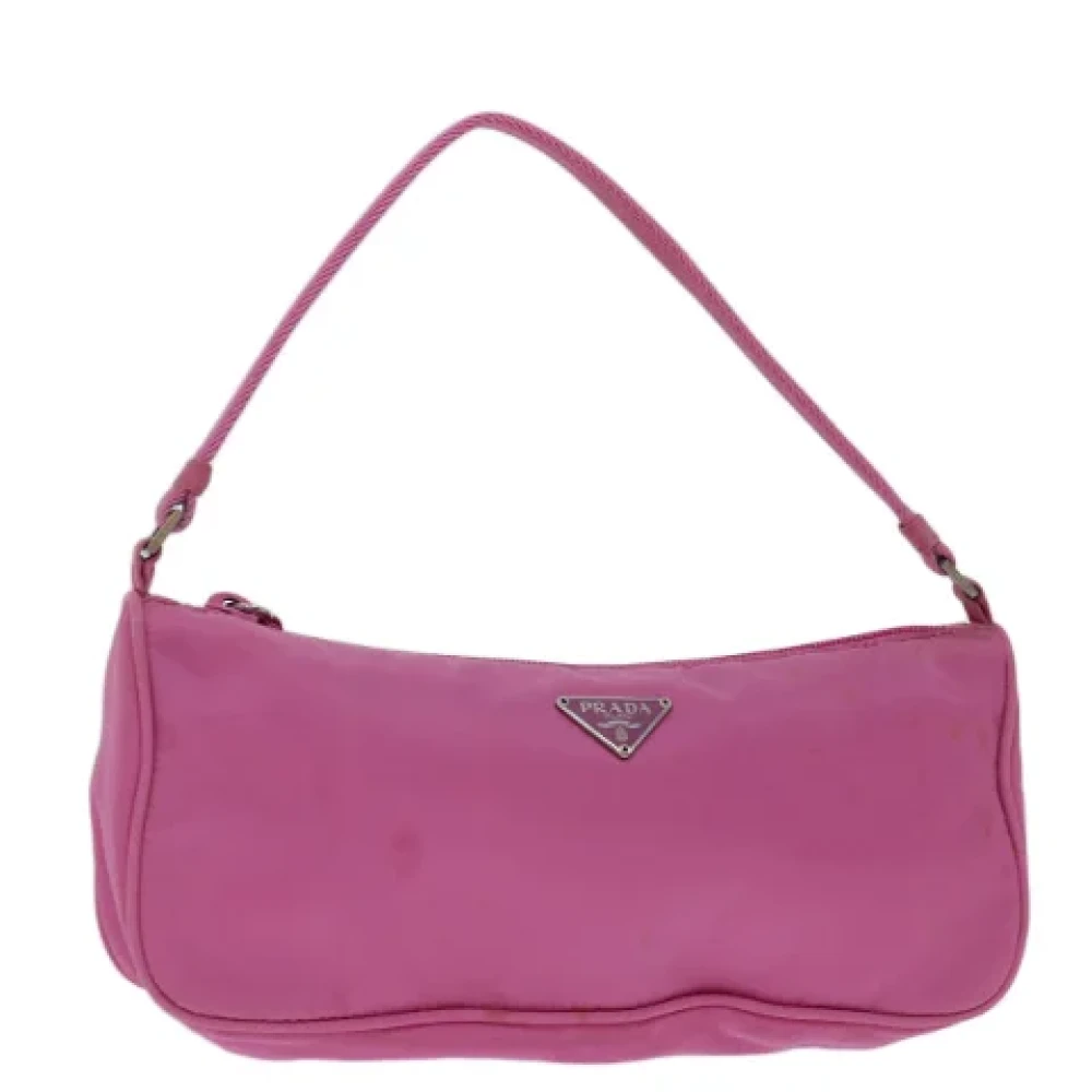 Prada Vintage Pre-owned Nylon pouches Pink Dames