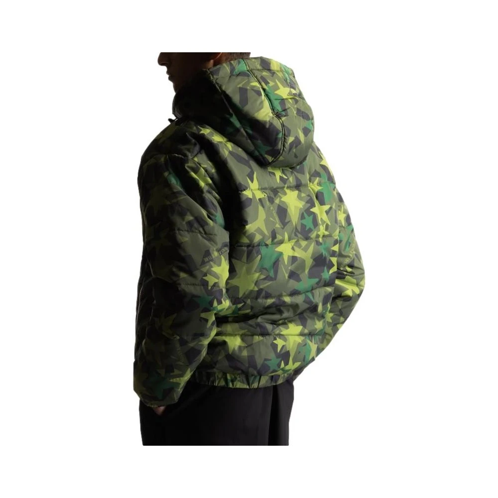 Versace Jeans Couture Groene Camo Gewatteerde Jas Green Heren