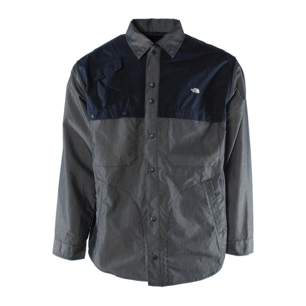 The North Face Men's Gray Training, S, Denim Ls Shirt