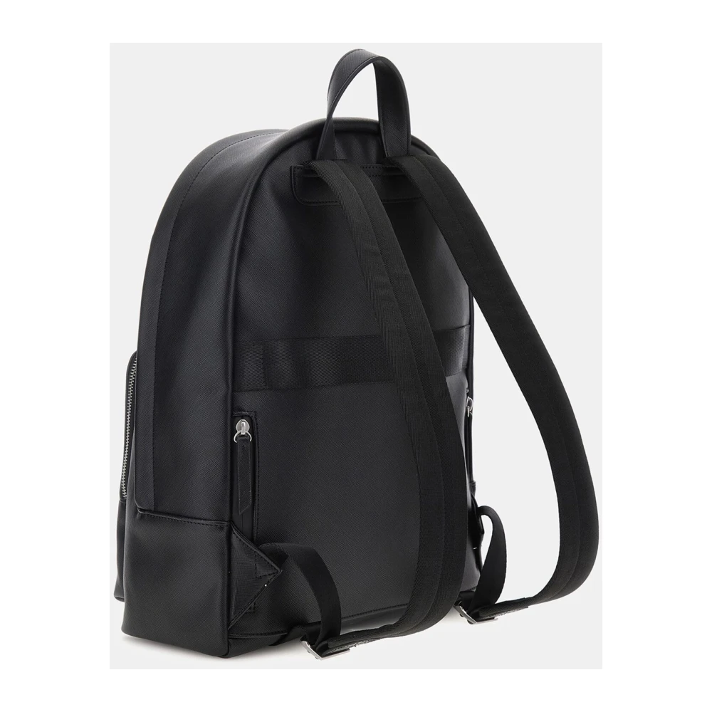 Guess Milano Saffiano Rugzak Black Heren