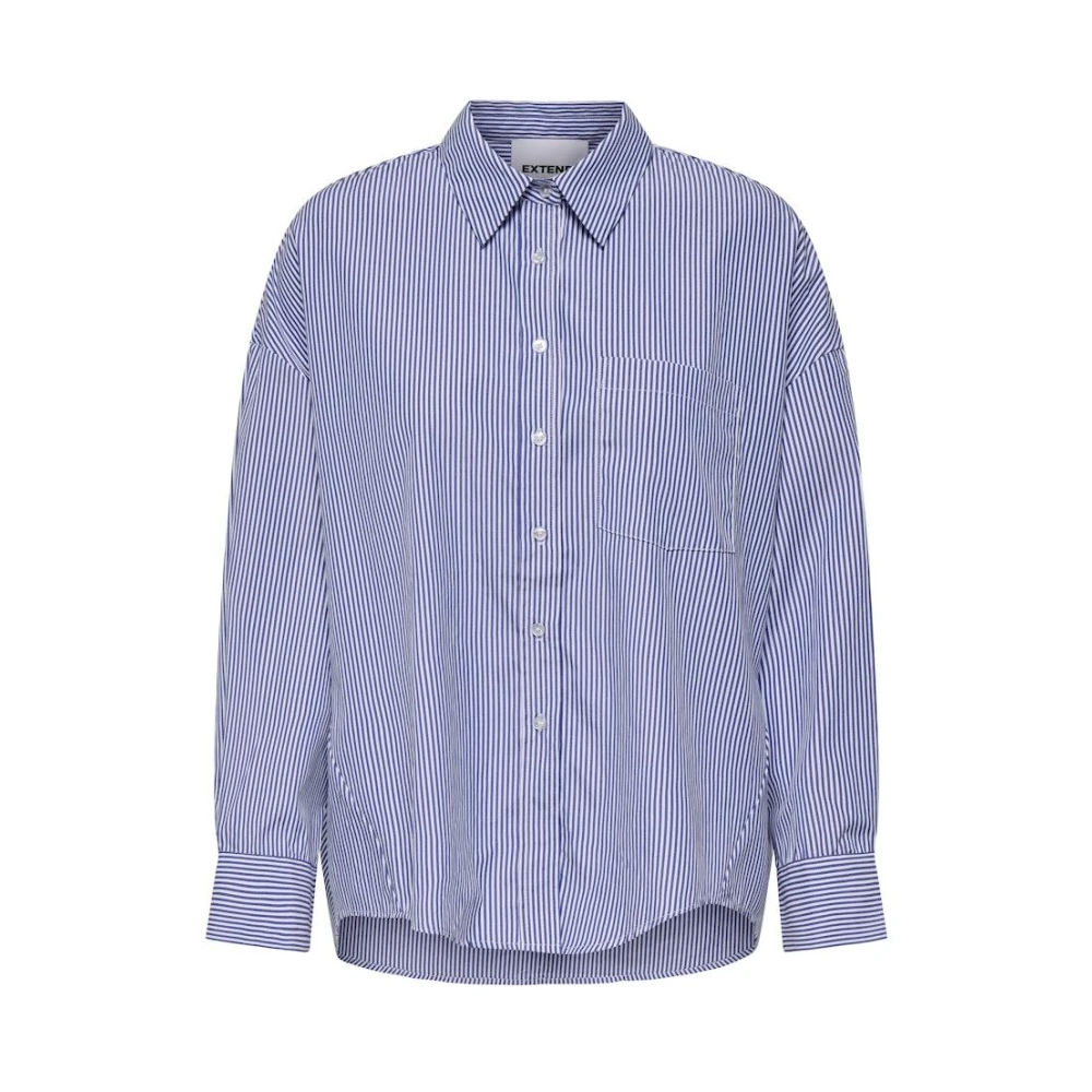 Only Losse Shirt Wit Blauw Blue Dames