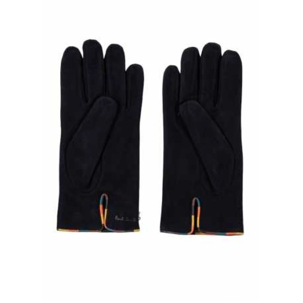 Paul Smith Marineblauwe Suède Handschoenen Blue Heren