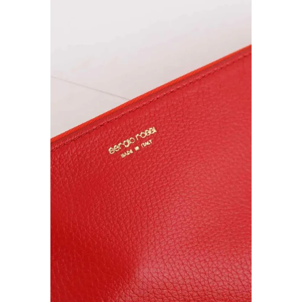 Sergio Rossi Pre-owned Leather pouches Red Dames