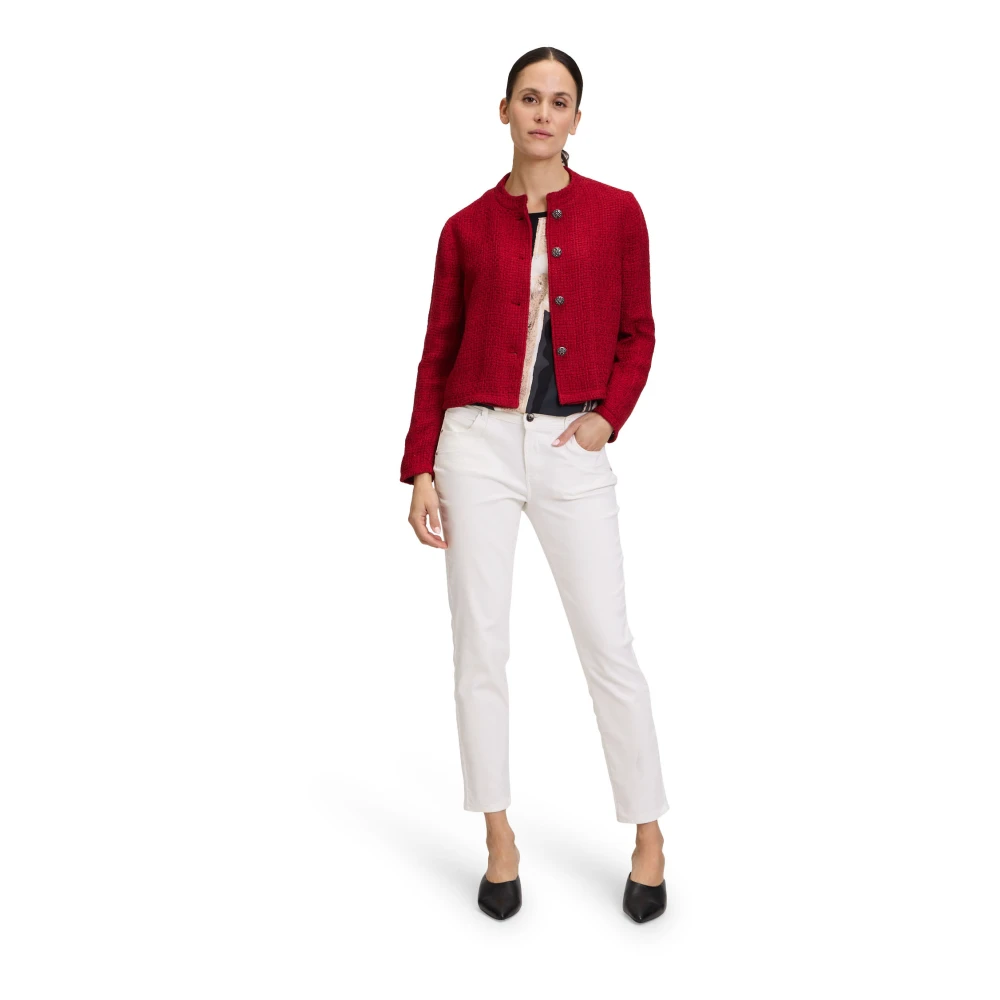 Betty & Co Casual jack met lange mouwen Red Dames